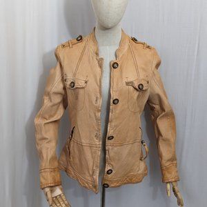 Danier Vintage Salmon coloured and genuine Leather Jacket size M